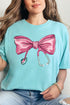 Stethoscope Bow Comfort Colors Adult Ring-Spun Cotton Tee