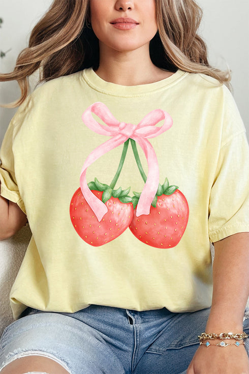 Strawberry Girly Comfort Colors Adult Ring-Spun Cotton Tee