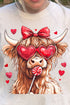 Sucker For Love Highland Cow Comfort Colors Adult Ring-Spun Cotton Tee