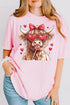 Sucker For Love Highland Cow Comfort Colors Adult Ring-Spun Cotton Tee