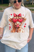Sucker For Love Highland Cow Comfort Colors Adult Ring-Spun Cotton Tee