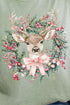 Sugar Plum Deer Comfort Colors Adult Ring-Spun Cotton Tee