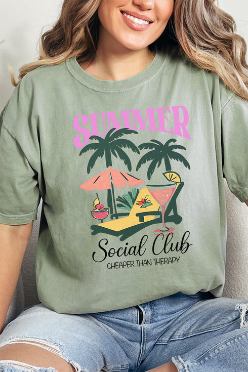 Summer Social Club Comfort Colors Adult Ring-Spun Cotton Tee