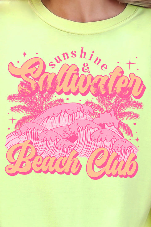 Sunshine & Saltwater Beach Club Comfort Colors Adult Ring-Spun Cotton Tee