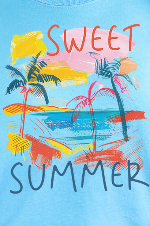 Sweet Summer Palms Comfort Colors Adult Ring-Spun Cotton Tee