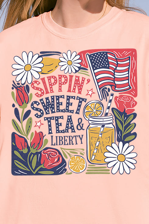 Sweet Tea & Liberty Comfort Colors Adult Ring-Spun Cotton Tee