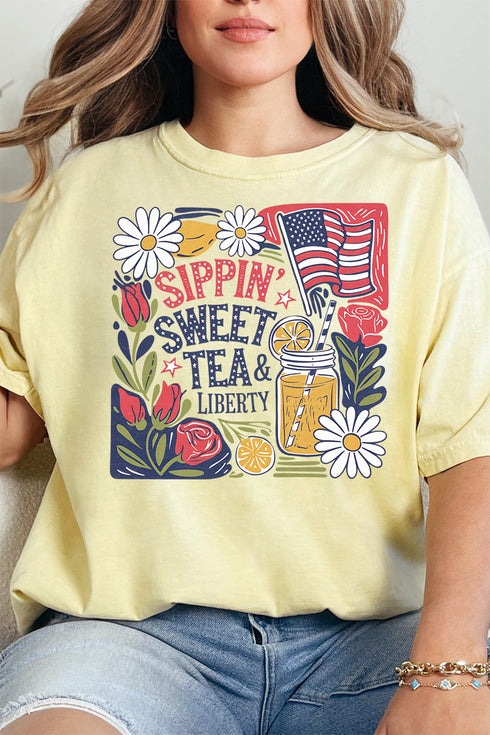 Sweet Tea & Liberty Comfort Colors Adult Ring-Spun Cotton Tee