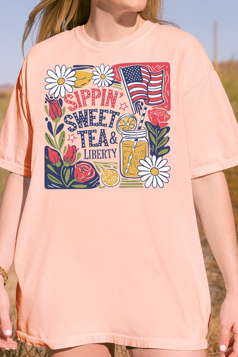 Sweet Tea & Liberty Comfort Colors Adult Ring-Spun Cotton Tee