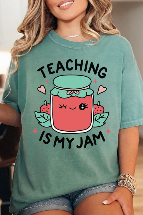Teaching Is My Jam Comfort Colors Adult Ring-Spun Cotton Tee