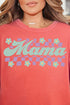 Teal Checkered Daisy Mama Comfort Colors Adult Ring-Spun Cotton Tee