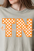 Tennessee Checkered Comfort Colors Adult Ring-Spun Cotton Tee