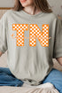Tennessee Checkered Comfort Colors Adult Ring-Spun Cotton Tee