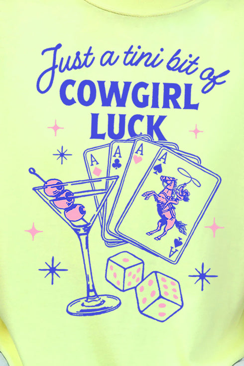 Tini Bit Of Cowgirl Luck Comfort Colors Adult Ring-Spun Cotton Tee