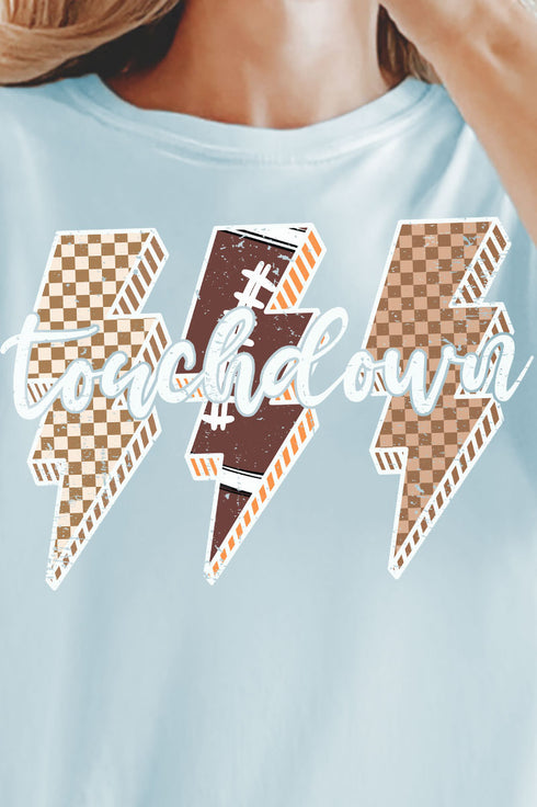 Touchdown Lightning Bolt Comfort Colors Adult Ring-Spun Cotton Tee