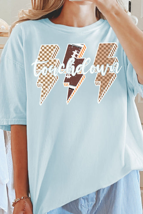 Touchdown Lightning Bolt Comfort Colors Adult Ring-Spun Cotton Tee