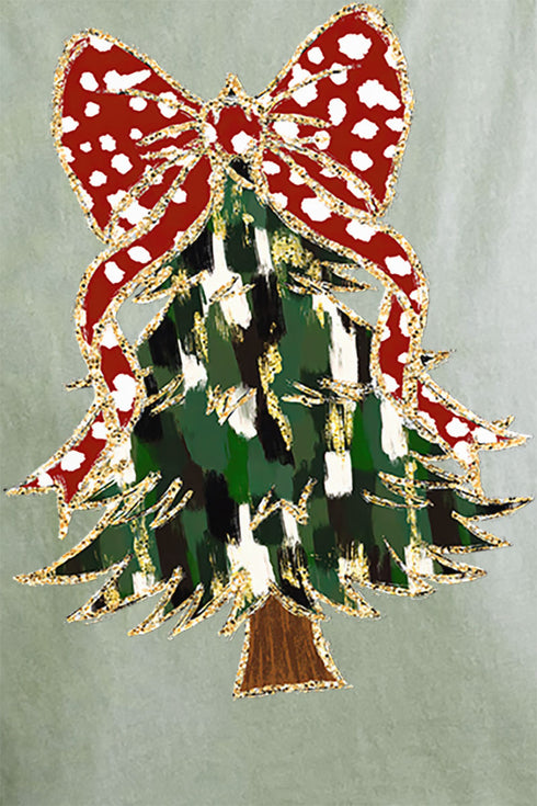 Traditional Glitzy Christmas Tree Comfort Colors Adult Ring-Spun Cotton Tee
