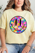 Tropical Flowers Smile Comfort Colors Adult Ring-Spun Cotton Tee