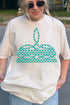 Turquoise Checkered Boot Stitch Comfort Colors Adult Ring-Spun Cotton Tee