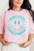 Turquoise Happy He Has A Plan Comfort Colors Adult Ring-Spun Cotton Tee