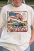 Vintage USA Stamp Comfort Colors Adult Ring-Spun Cotton Tee