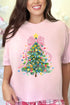 Watercolor Dots Christmas Tree Comfort Colors Adult Ring-Spun Cotton Tee