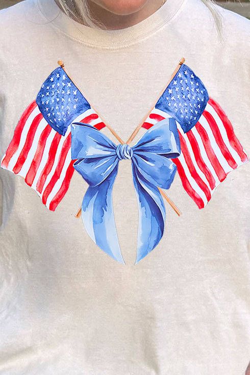 Watercolor Stars And Stripes Comfort Colors Adult Ring-Spun Cotton Tee