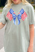 Watercolor Stars And Stripes Comfort Colors Adult Ring-Spun Cotton Tee