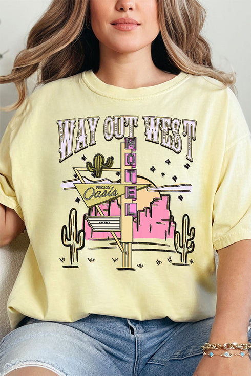 Way Out West Motel Comfort Colors Adult Ring-Spun Cotton Tee
