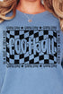 Wavy Checkered Football Comfort Colors Adult Ring-Spun Cotton Tee
