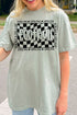 Wavy Checkered Football Comfort Colors Adult Ring-Spun Cotton Tee