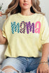 Wavy Checkered Mama Comfort Colors Adult Ring-Spun Cotton Tee