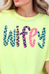 Wavy Checkered Wifey Comfort Colors Adult Ring-Spun Cotton Tee
