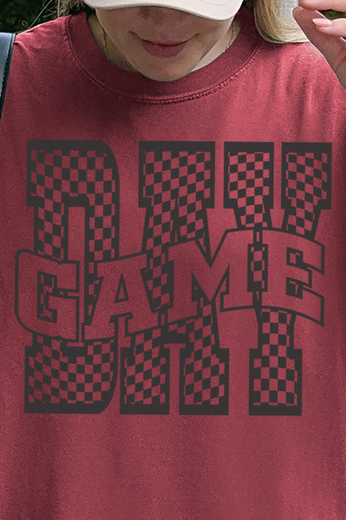 Wavy Check Game Day Comfort Colors Adult Ring-Spun Cotton Tee