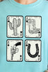 Western Four Of A Kind Comfort Colors Adult Ring-Spun Cotton Tee