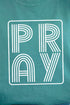 White Retro Style Pray Comfort Colors Adult Ring-Spun Cotton Tee