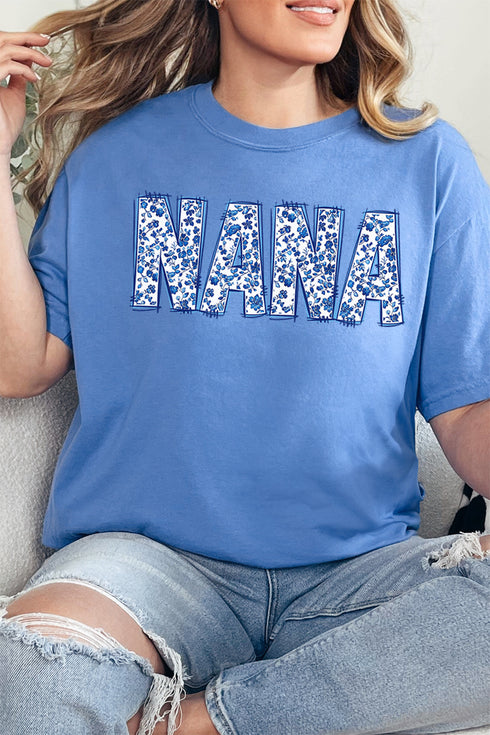 Willow Block Nana Comfort Colors Adult Ring-Spun Cotton Tee