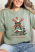 Windmill Small Town Christmas Comfort Colors Adult Ring-Spun Cotton Tee
