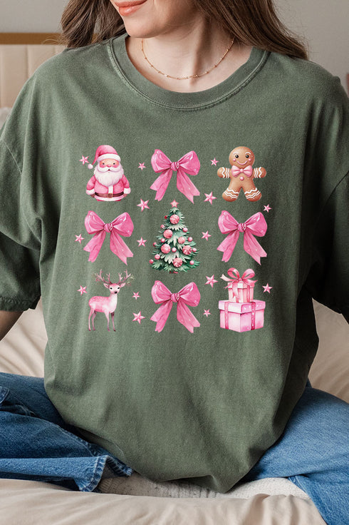 Wishing For A Pink Christmas Comfort Colors Adult Ring-Spun Cotton Tee