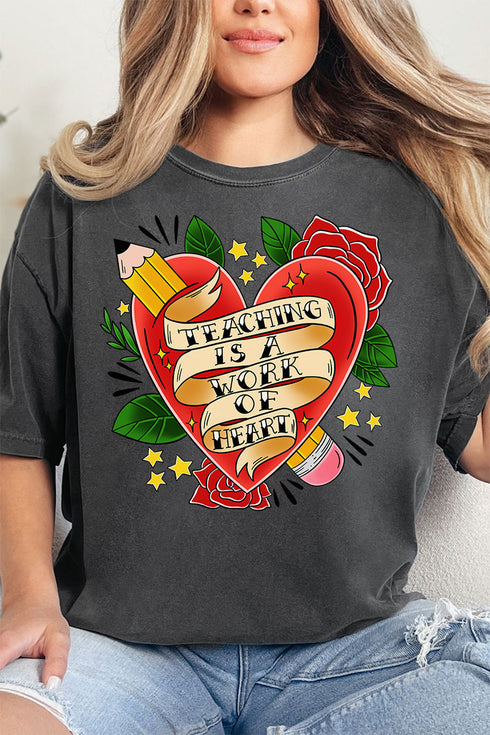Work Of Heart Roses Comfort Colors Adult Ring-Spun Cotton Tee