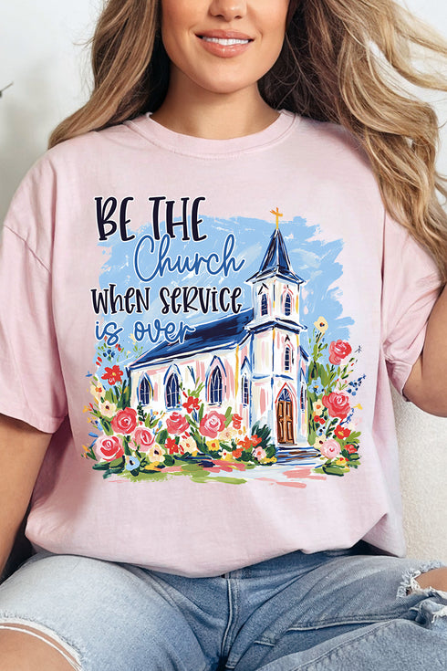 Watercolor Be The Church Comfort Colors Adult Ring-Spun Cotton Tee