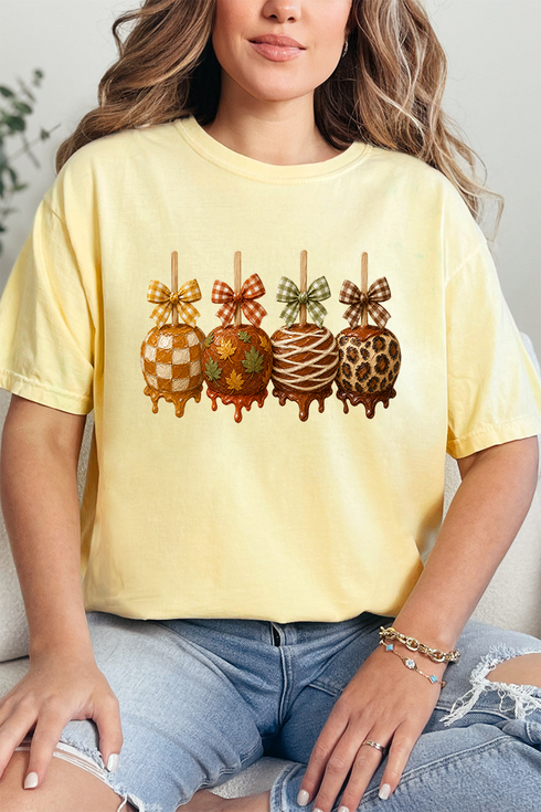 Harvest Painted Apples Comfort Colors Adult Ring-Spun Cotton Tee