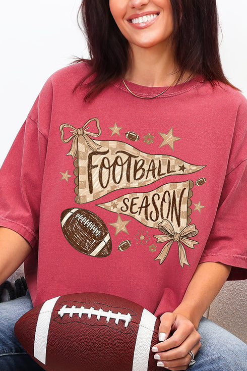 Football Season Doodle Comfort Colors Adult Ring-Spun Cotton Tee
