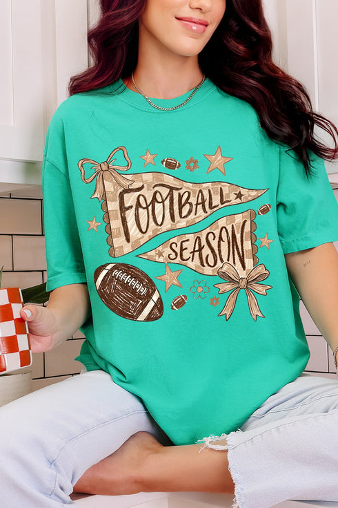Football Season Doodle Comfort Colors Adult Ring-Spun Cotton Tee