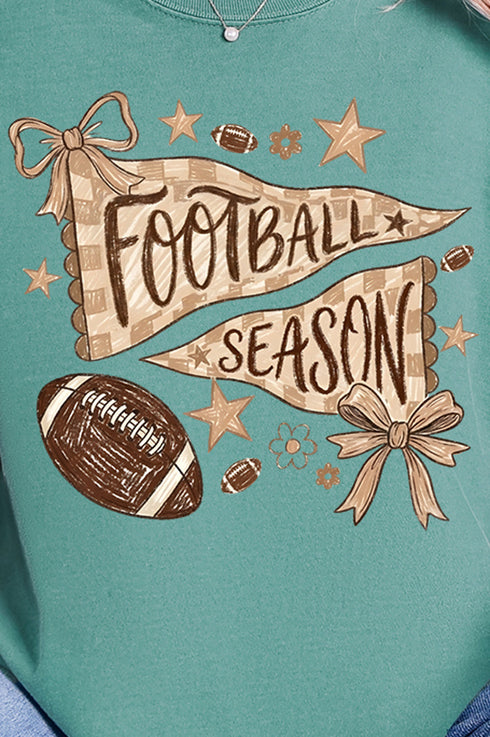 Football Season Doodle Comfort Colors Adult Ring-Spun Cotton Tee