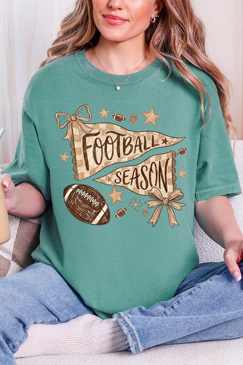 Football Season Doodle Comfort Colors Adult Ring-Spun Cotton Tee