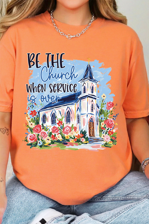 Watercolor Be The Church Comfort Colors Adult Ring-Spun Cotton Tee
