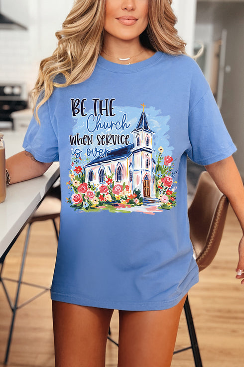 Watercolor Be The Church Comfort Colors Adult Ring-Spun Cotton Tee