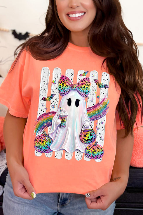 Rainbow Glam Ghost Comfort Colors Adult Ring-Spun Cotton Tee