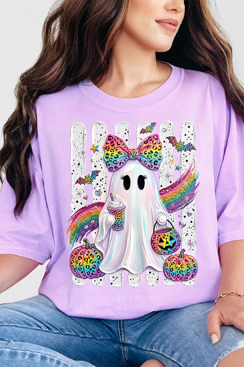 Rainbow Glam Ghost Comfort Colors Adult Ring-Spun Cotton Tee