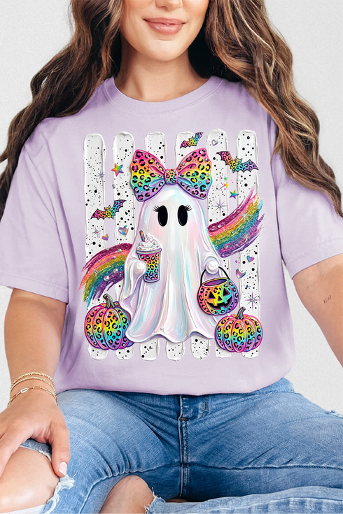 Rainbow Glam Ghost Comfort Colors Adult Ring-Spun Cotton Tee